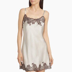 new JOSIE NATORI SILK LOLITA Luxury CHEMISE $395 257T7
